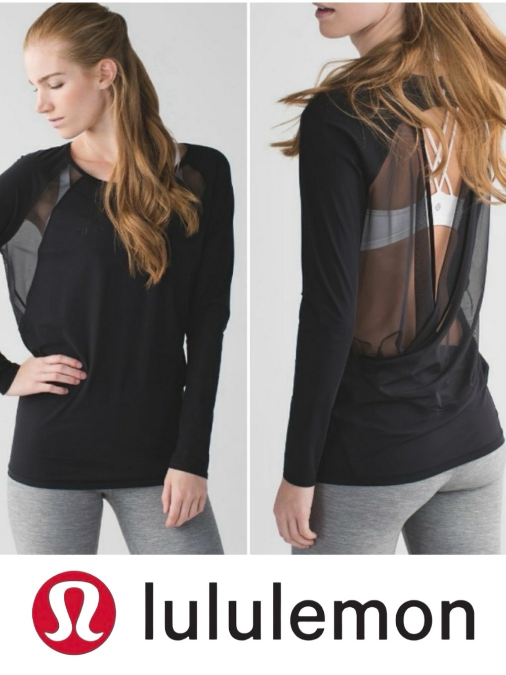 lululemon • If You’re Lucky L/S Open Back Tee || Size 6